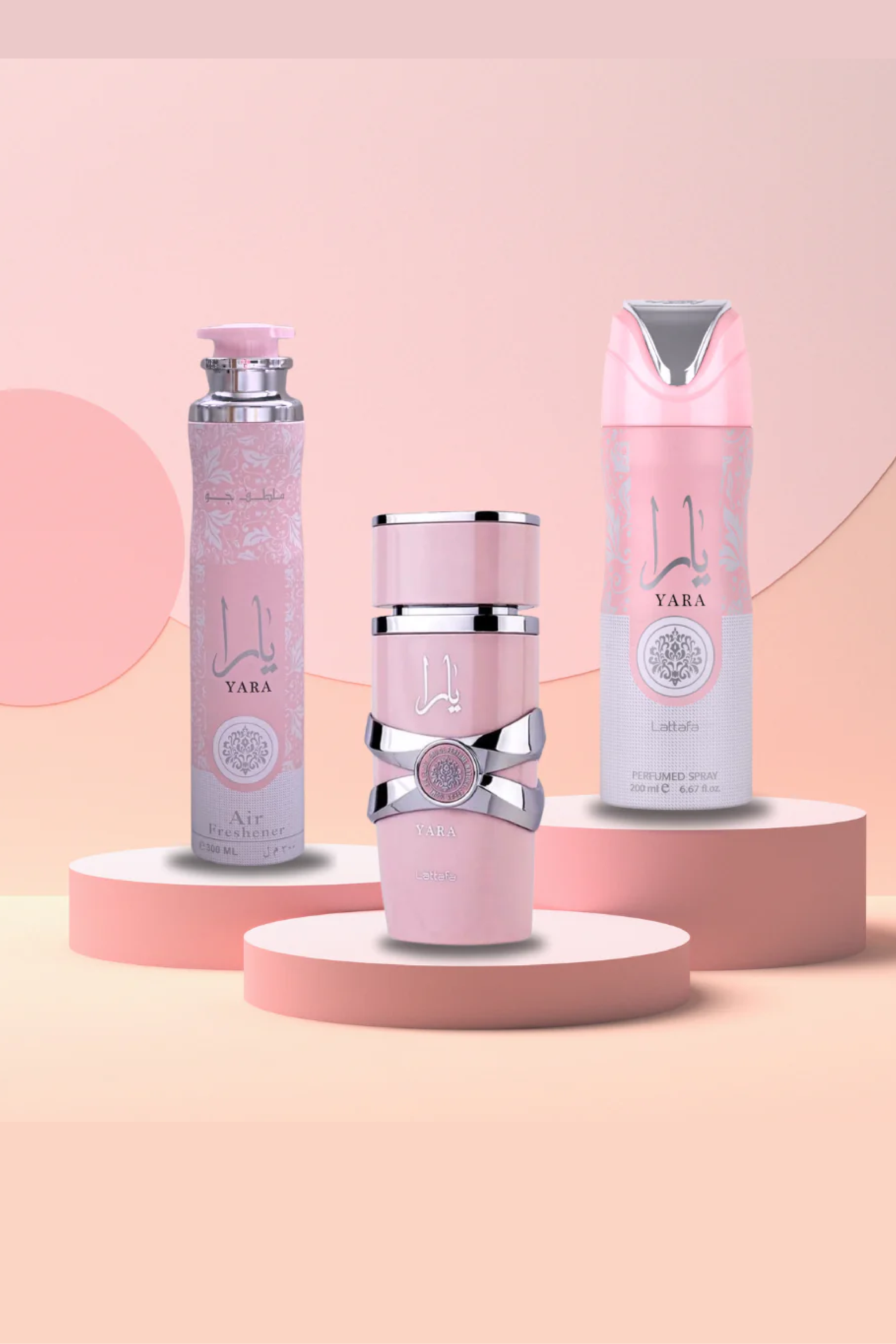 Yara Set 3 Pcs AIR FRESHENER - PERFUME SPRAY - EAU DE PARFUM
