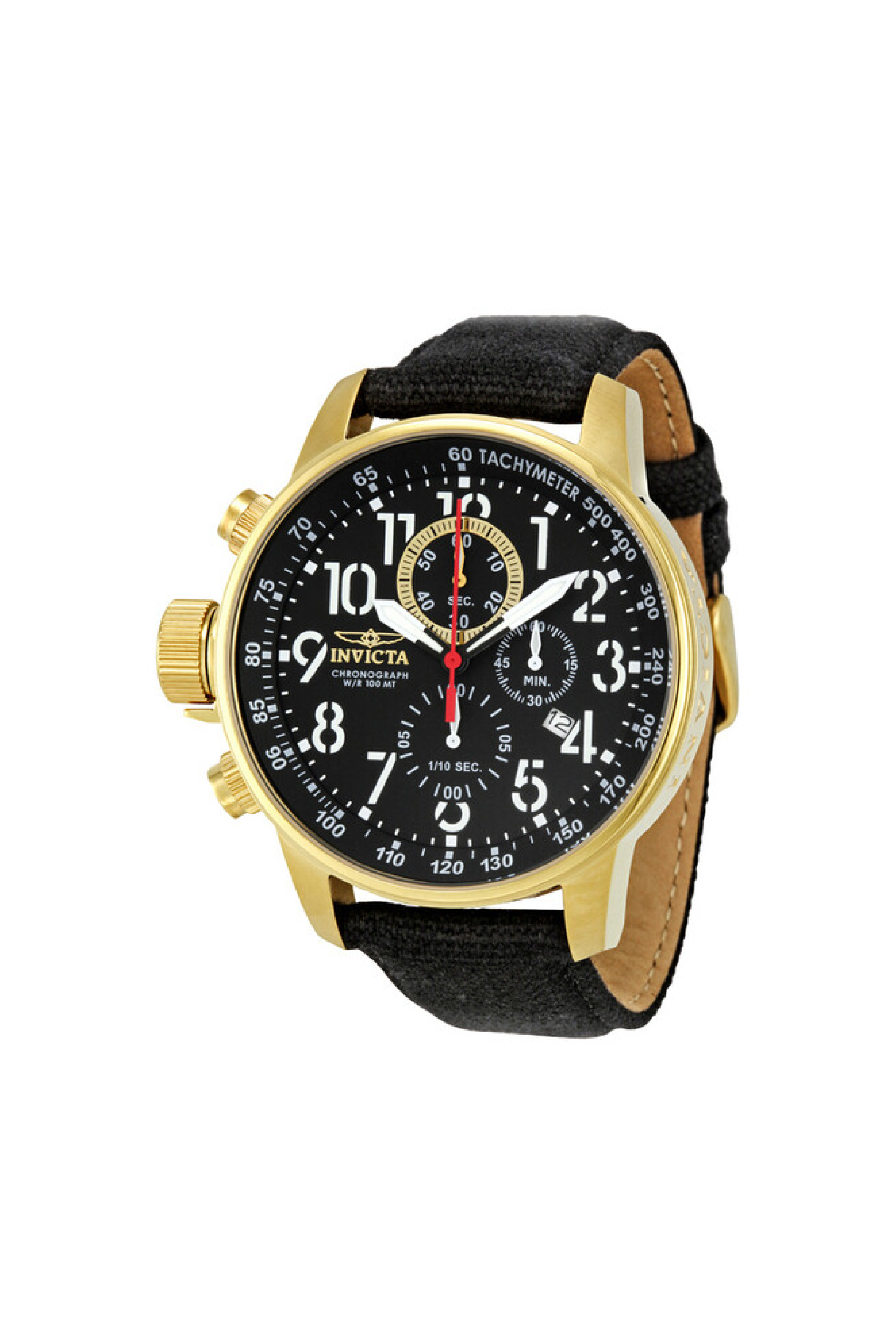 INVICTA I-Force Lefty Chronograph Black Dial Gold-tone Men's Watch (1515)